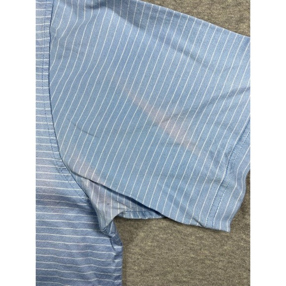 Peter Millar  Men's Polo Shirt  Logo blue Stripe‎ Size L CCC - Picture 5 of 11